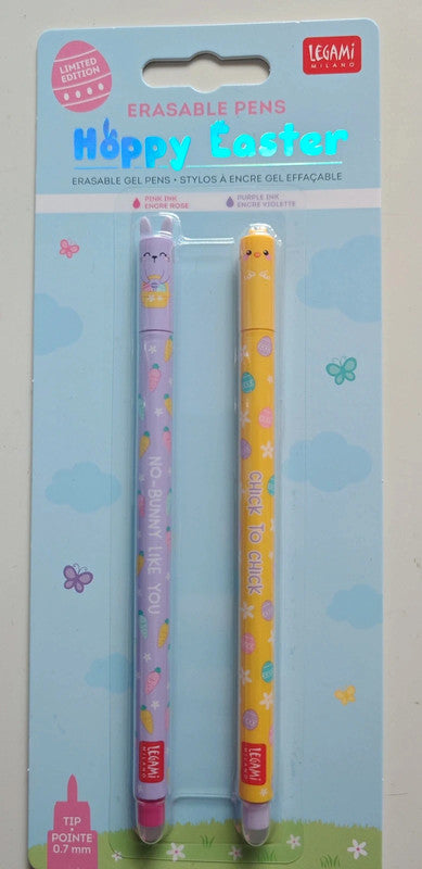Set 2 Penne Cancellabili Hoppy Easter - Bunny e Chick - Limited Edition