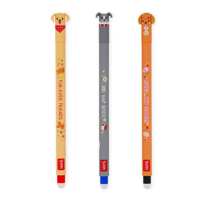 Set di 3 Penne Cancellabili Legami - Erasable Pen - Fur-ever Friends - Limited Edition