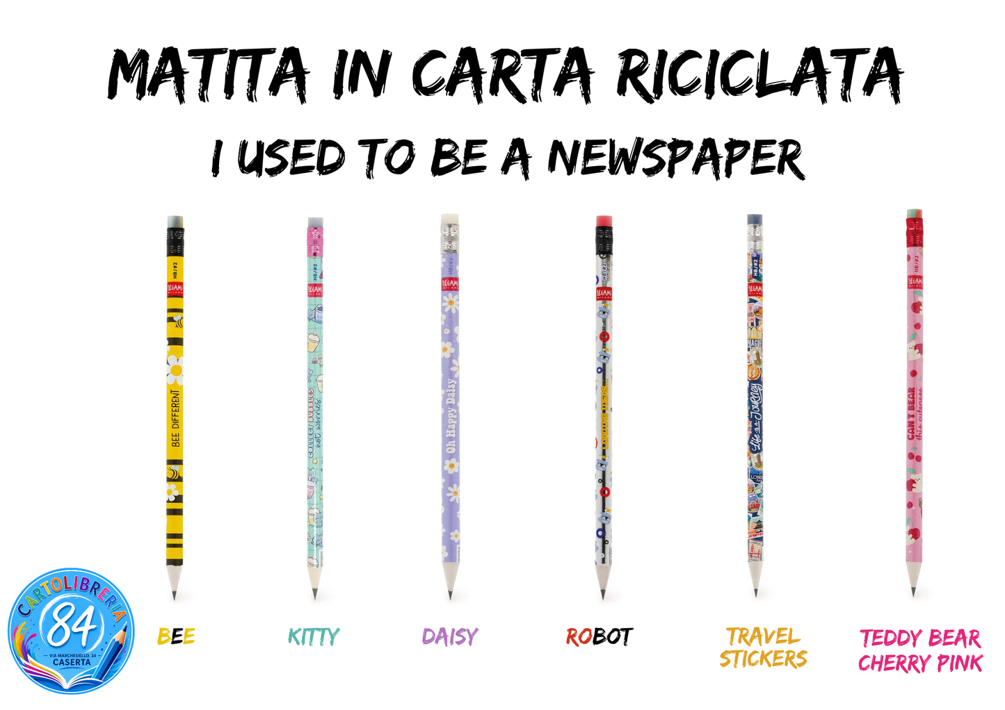 Matita in Carta Riciclata Legami - I Used to be a Newspaper