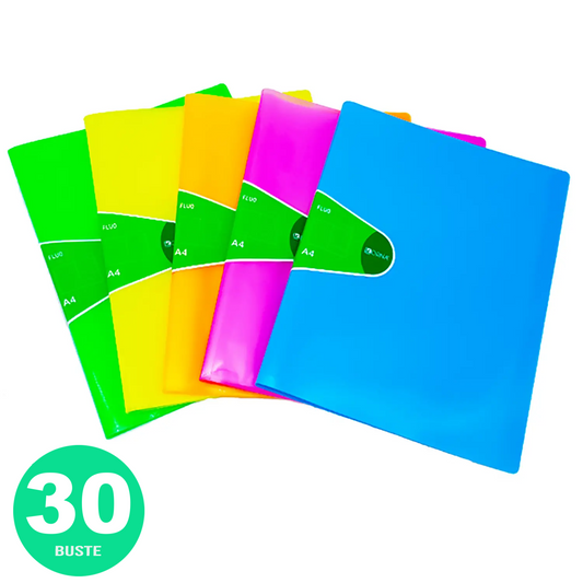 Portalistino 30 Buste Monocolore Fluo