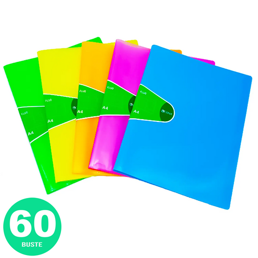 Portalistino 60 Buste Monocolore Fluo