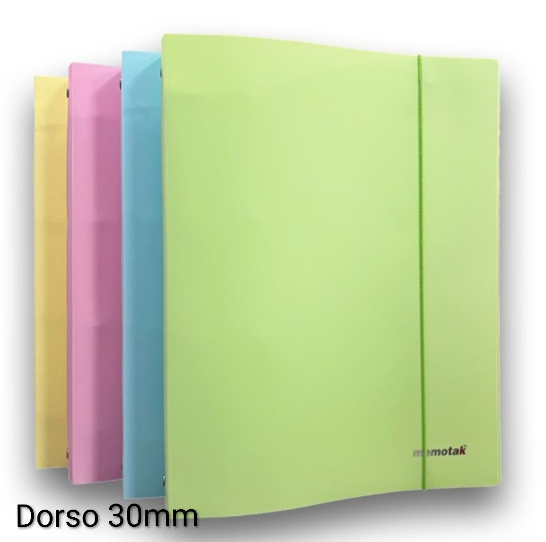 Raccoglitore Ad Anelli Ppl A4 D.30 Monocolore Laccato Con Elastico