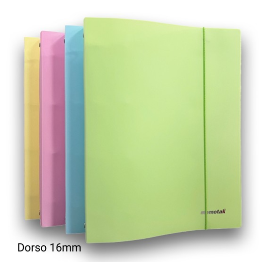 Raccoglitore Ad Anelli Ppl A4 D.16 Monocolore Laccato Con Elastico