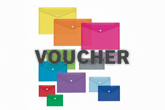 Busta Con Bottone Voucher 22X10 Colorata