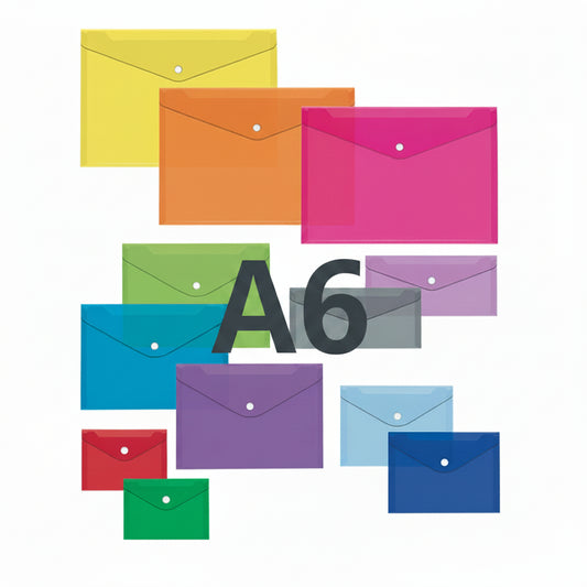 Busta Con Bottone A6 18,5X13,5 Colorata
